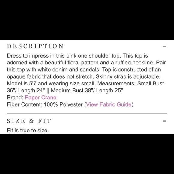 Paper Crane | One Shoulder Floral Top - Picture 8 of 8